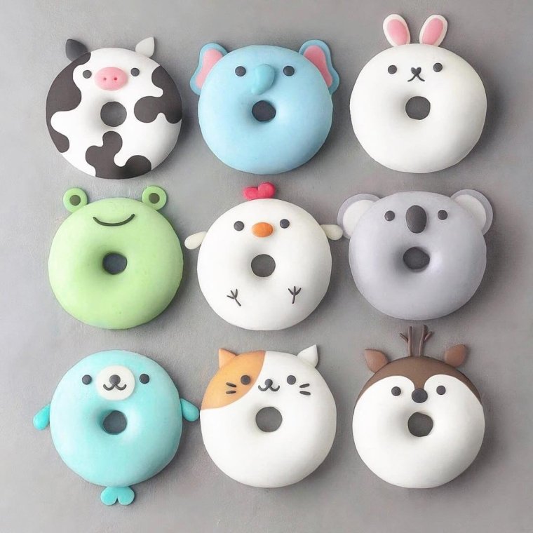 Пончики в виде животных