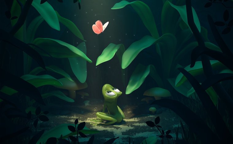 Обои с милыми лягушками