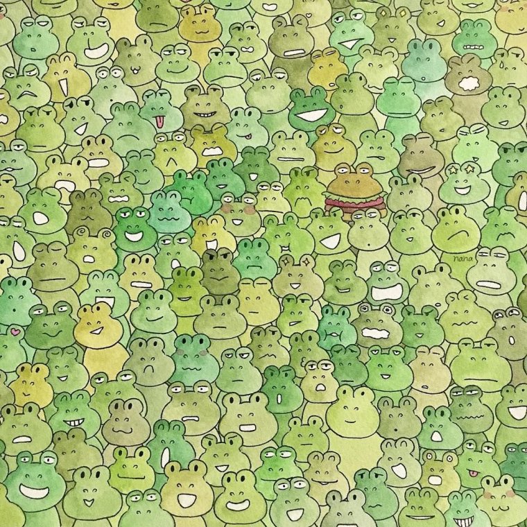 Красивый фон с лягушками