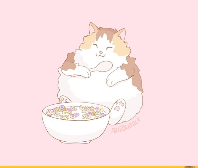 Толстый кот арт