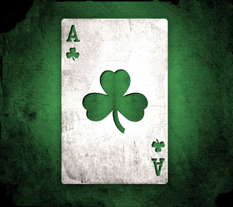 Ирландский Клевер четырехлистный символ