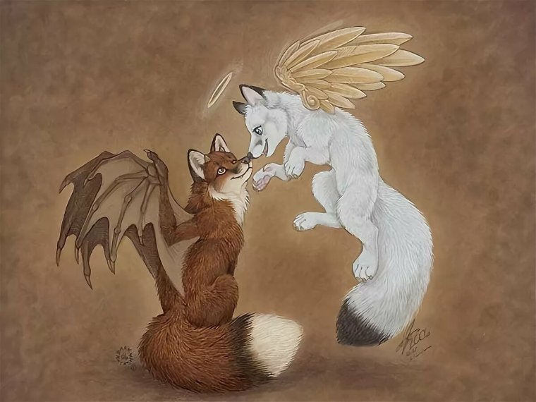 Лиса с крыльями арт