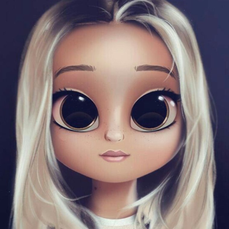 Мультяшные девочки с большими глазами