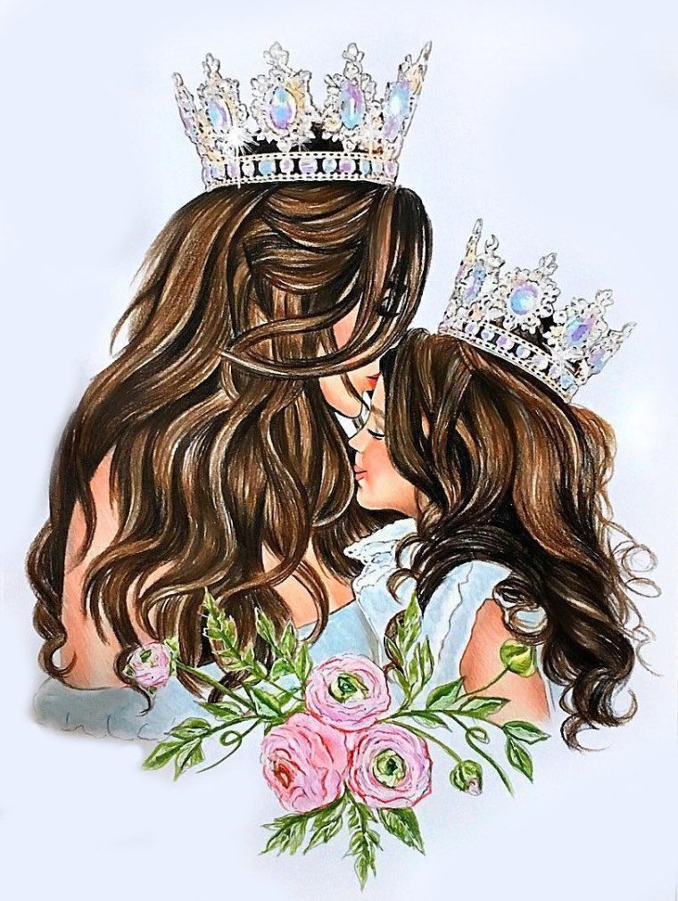 Девушка в короне арт