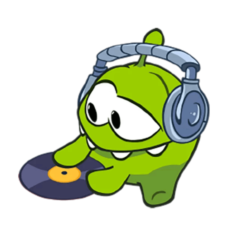 Ам Ням в наушниках