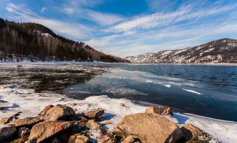 Енисей весной Красноярск