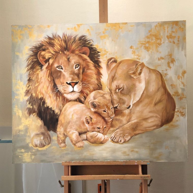 Картины со львом для интерьера