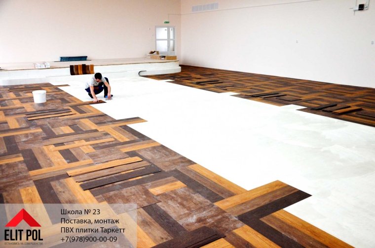 Кварц виниловая плитка в архитектуре