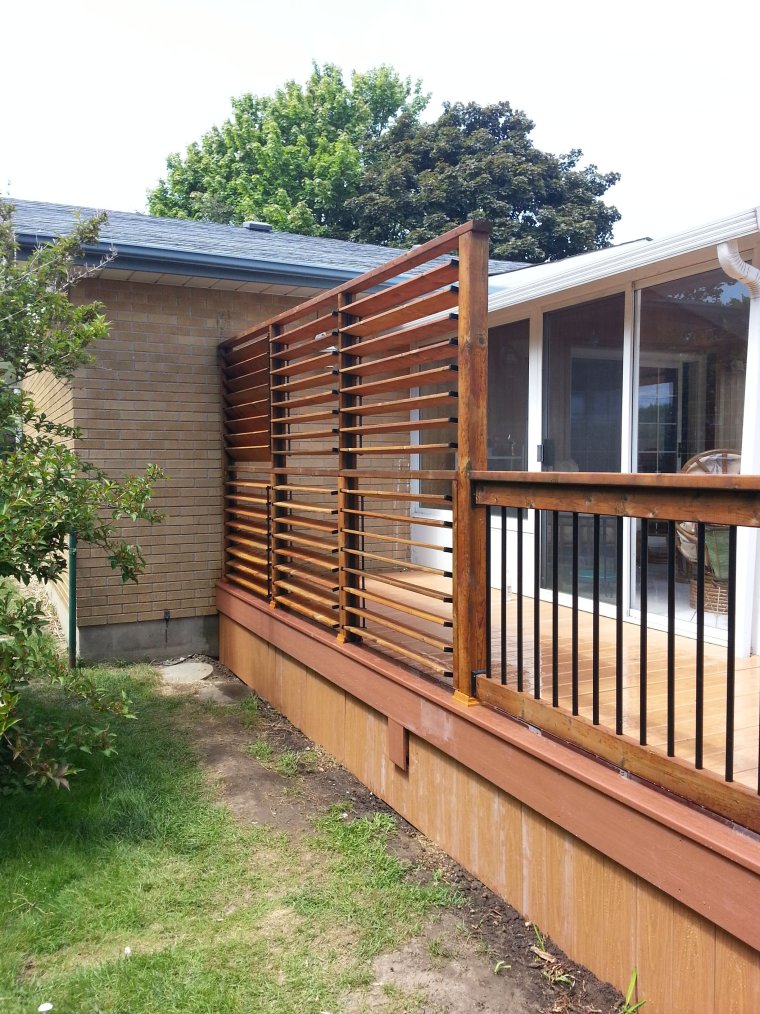 Ограждение на террасе от соседей