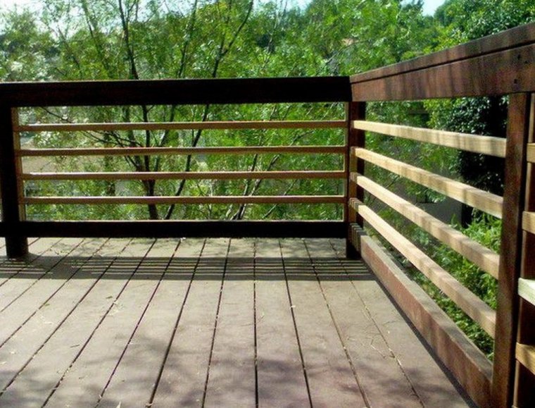 Горизонтальное ограждение террасы