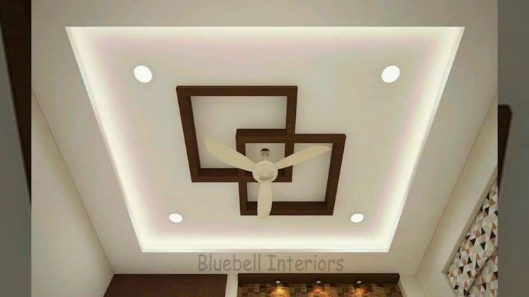 Потолок из гипсокартона квадратный