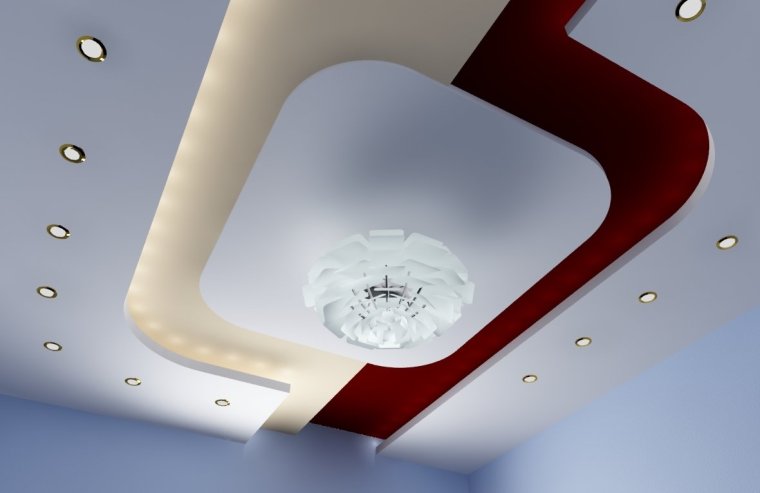 Многоуровневые натяжные потолки