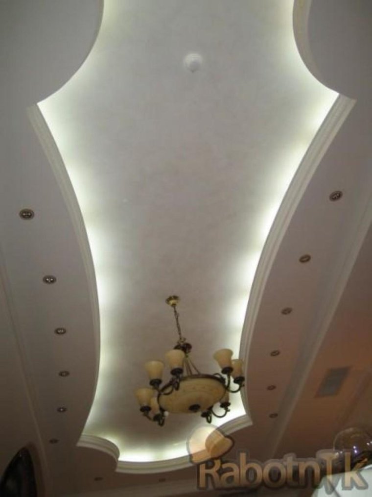Потолок гипсокартон фигурный