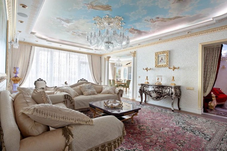 Натяжные потолки классика Барокко Ренессанс