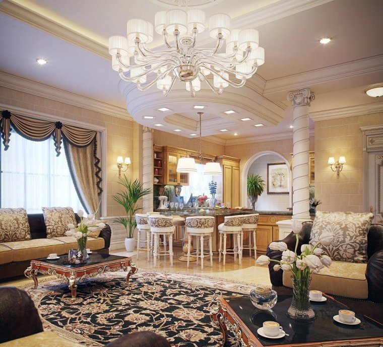 Красивая гостиная