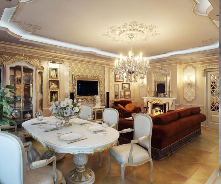Роскошные интерьеры в классическом стиле