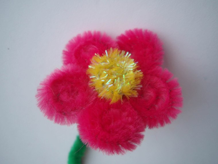 Цветы из лохматой проволоки