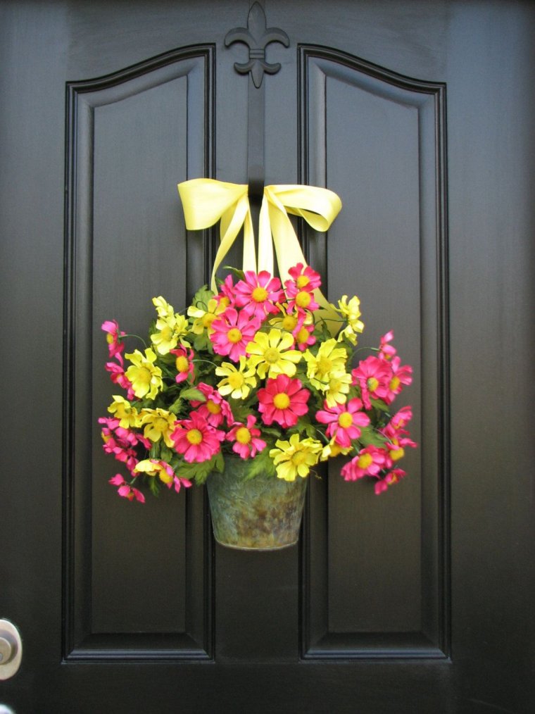 Дверь цветы