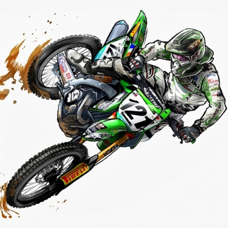 Мультяшный мотокросс