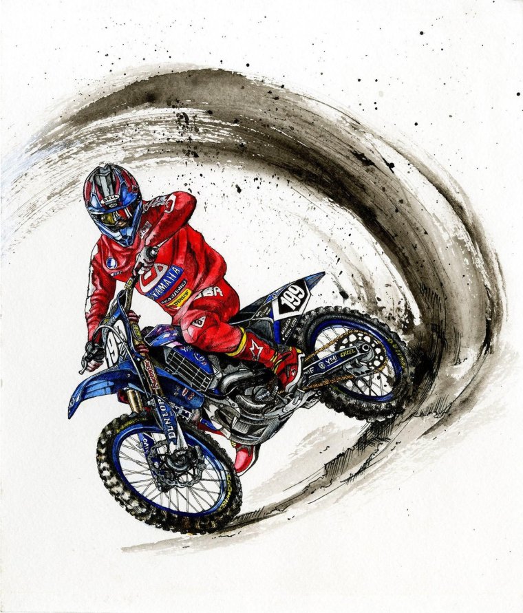 Спортивный мотоцикл арт