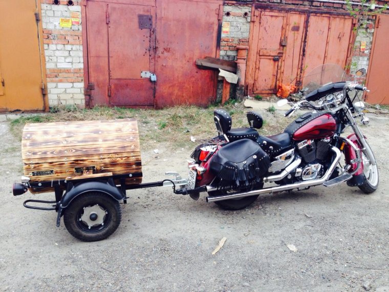 Honda Shadow прицеп енот