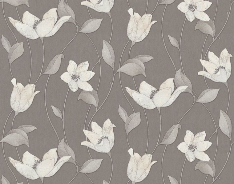 4055-9 Обои Лотос МОФ Malex Design серо-беж 1.06 10 4055-9