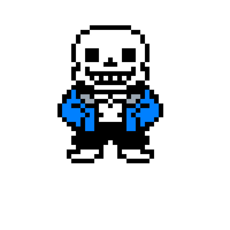 Санс в полный рост в пикселях