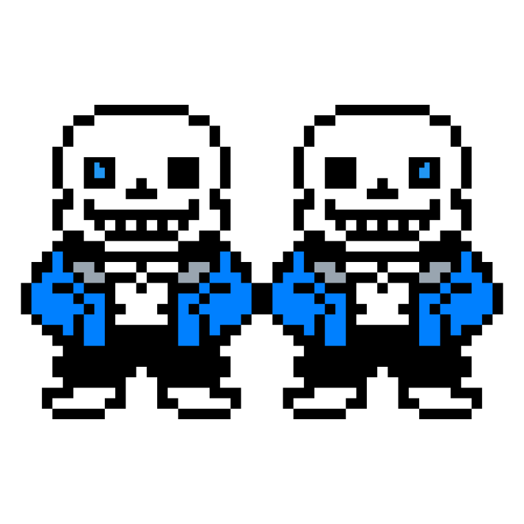 Санс в пикселях по клеточкам