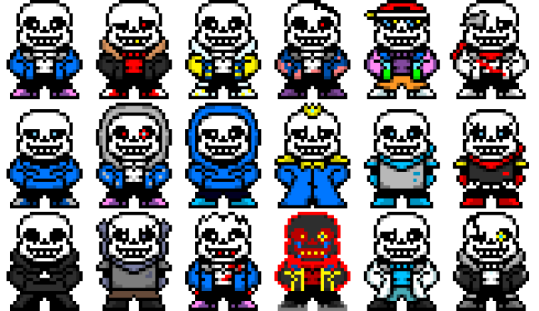 Sans Undertale пиксельный