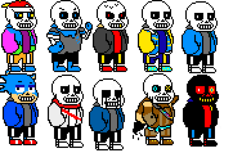 Сансы из ау пиксель арт