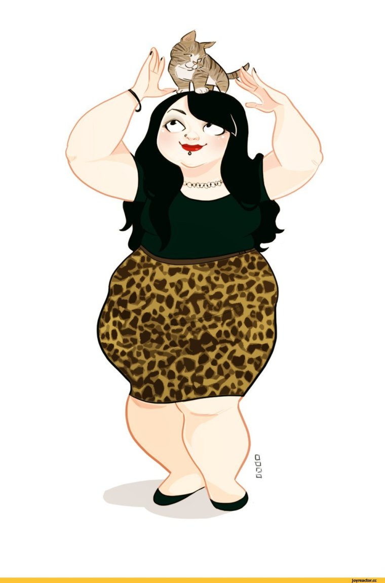 Пухлая девушка арт