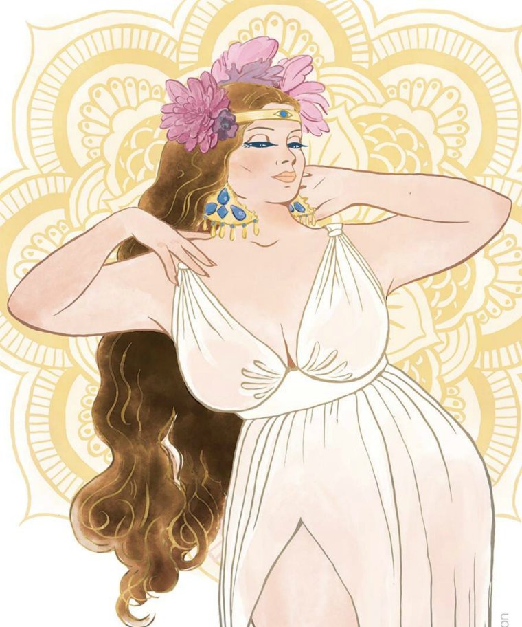 Арты полных девушек