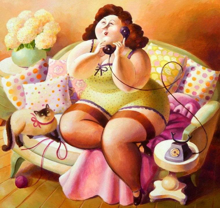 Рисунки красивых полных женщин