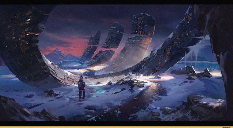 Красивая японская картина Sci Fi