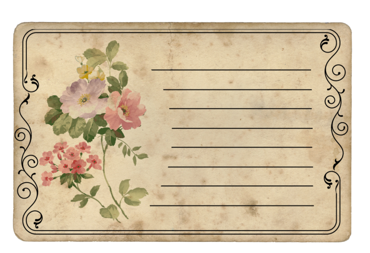 Винтажная карточка для надписей