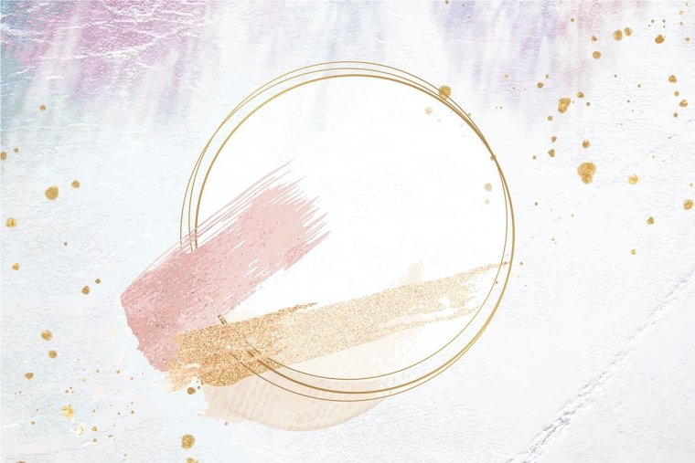 Акварельные розовые разводы с золотом