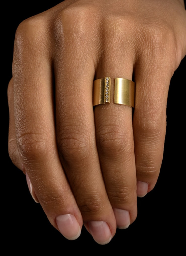 Широкие кольца из золота