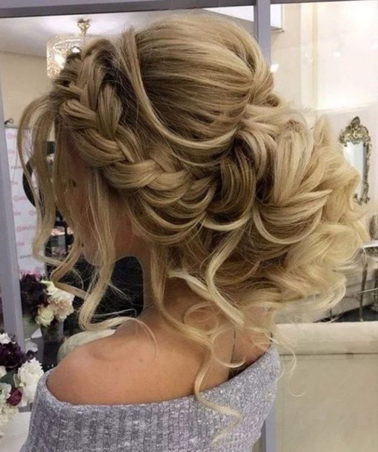 Вечерние прически с плетением