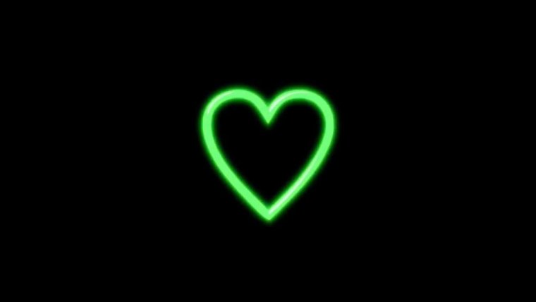 Сердечко на черном фоне