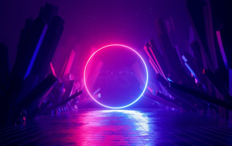 Обои на рабочий стол 4к фиолетовые неон