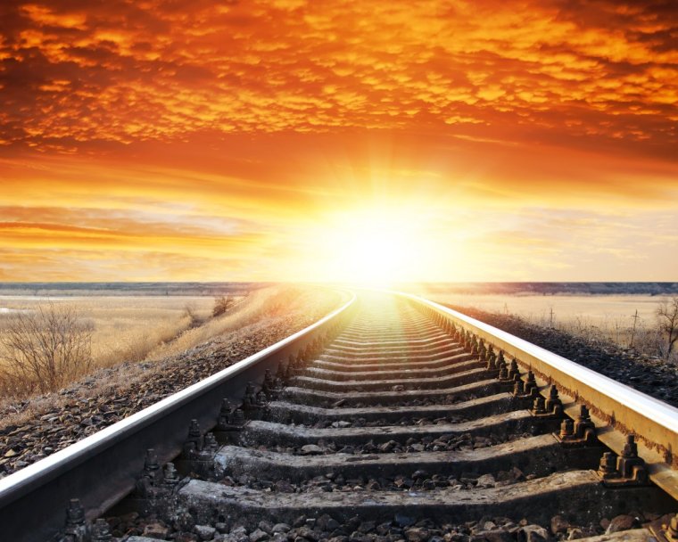 Железная дорога закат