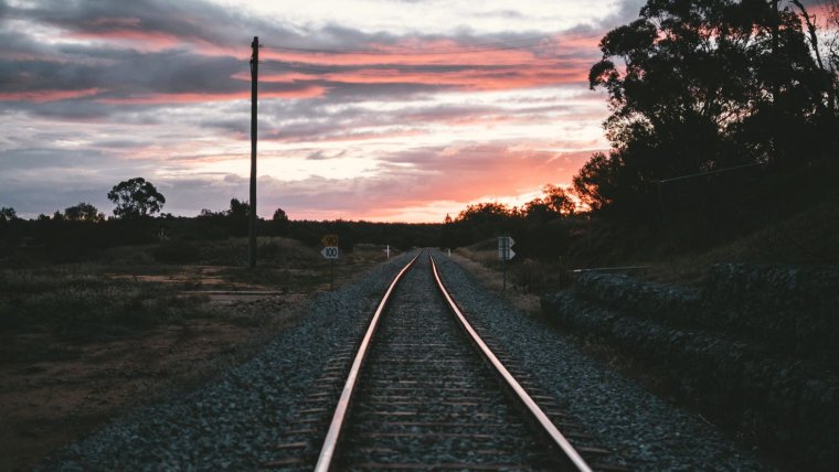 Железная дорога закат
