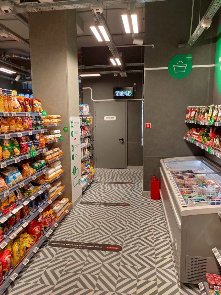 Торговый зал магазина Пятерочка