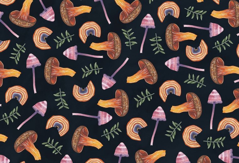 Принт грибы