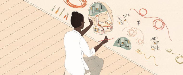 Искусственный интеллект фон Минимализм