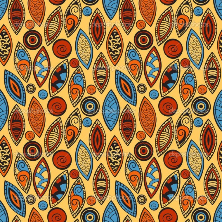 Этно стиль листья