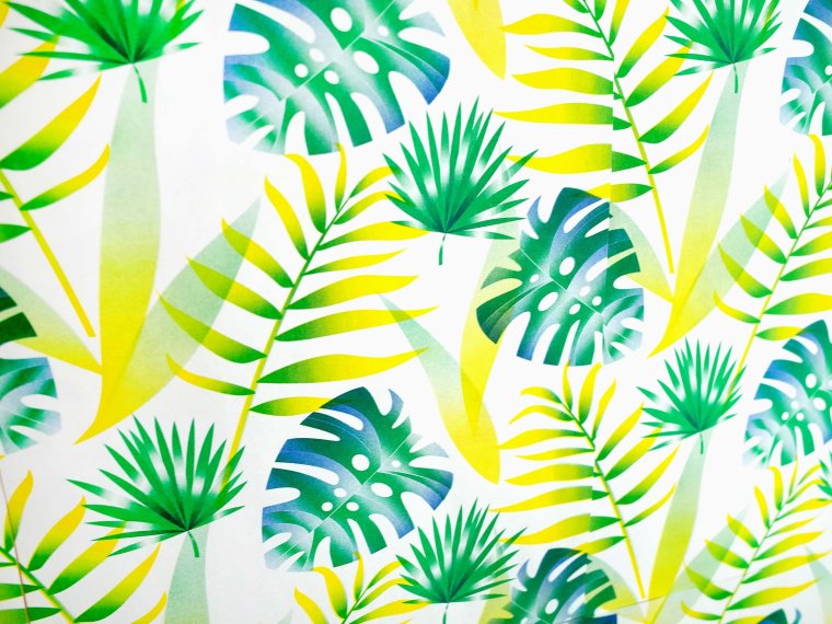Тропические листья паттерн