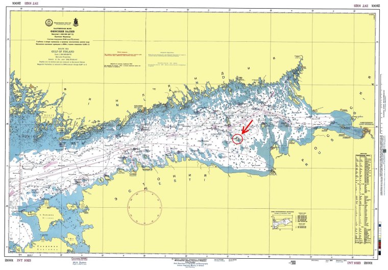 Карта глубин финского залива