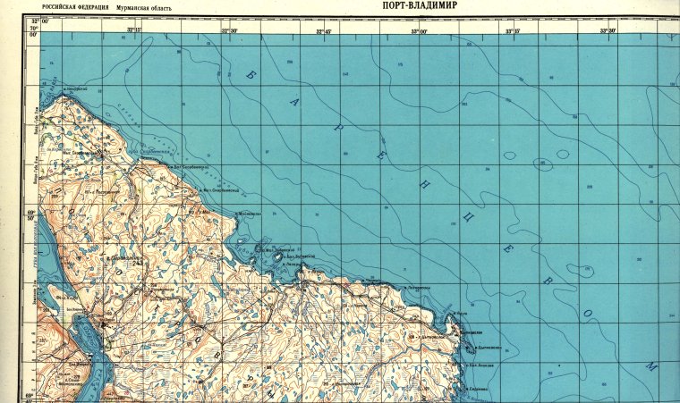 Териберка на карте Кольского полуострова