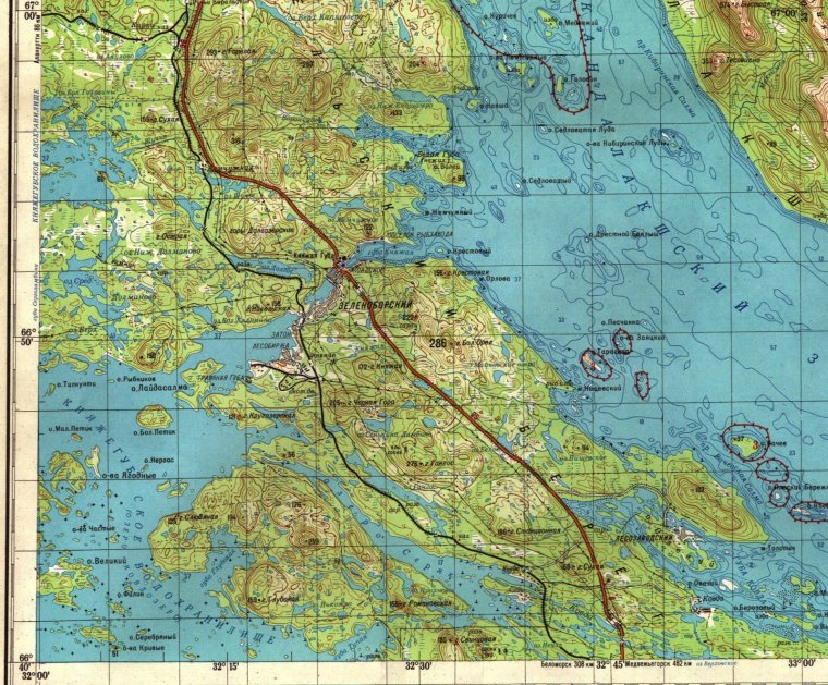 Кандалакшский залив на карте